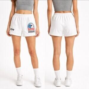 Peanuts Racing Club Snoopy Sweat Shorts Size M